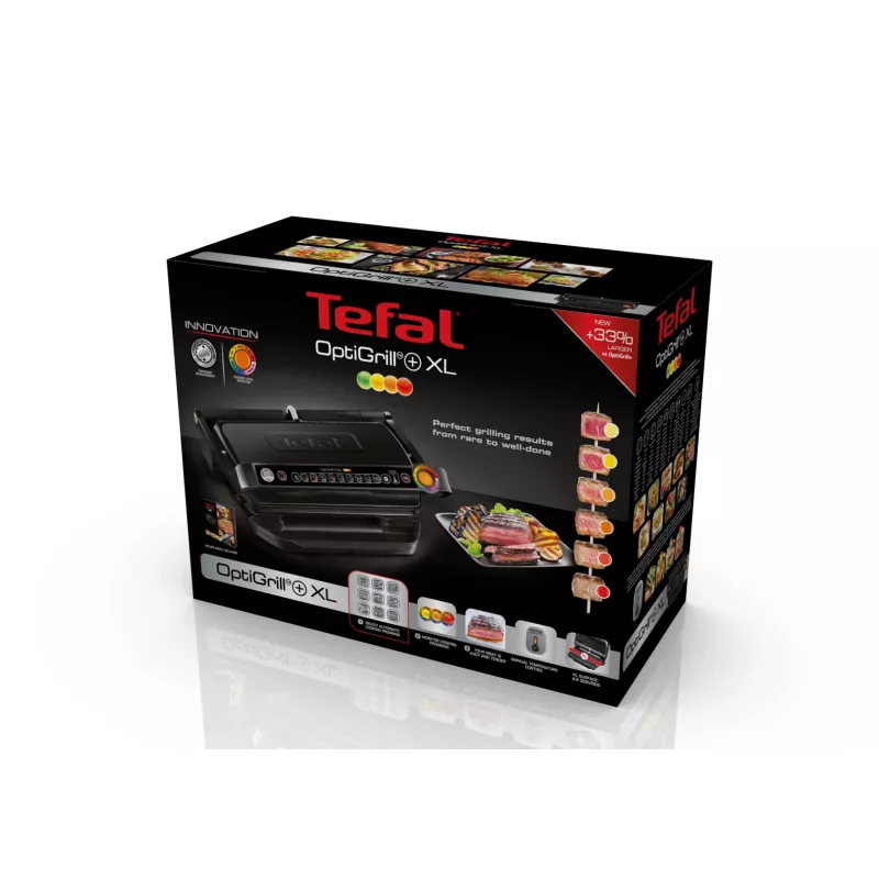 Kontaktigrilli Tefal GC7228 — kontaktigrilli, 800 cm² grillipinta, säädettävä termostaatti, musta ruostumaton teräs