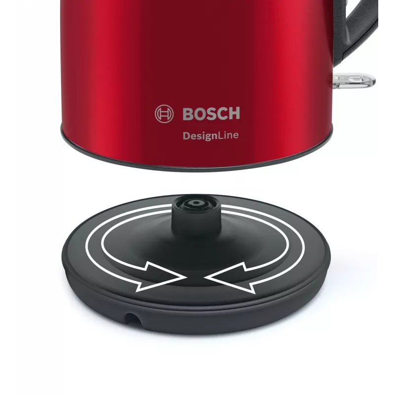 Bosch TWK3P424 vedenkeitin 1,7 L 2400 W harmaa, punainen
