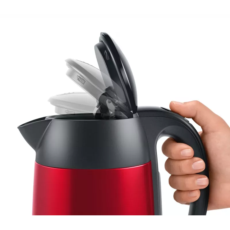 Bosch TWK3P424 vedenkeitin 1,7 L 2400 W harmaa, punainen