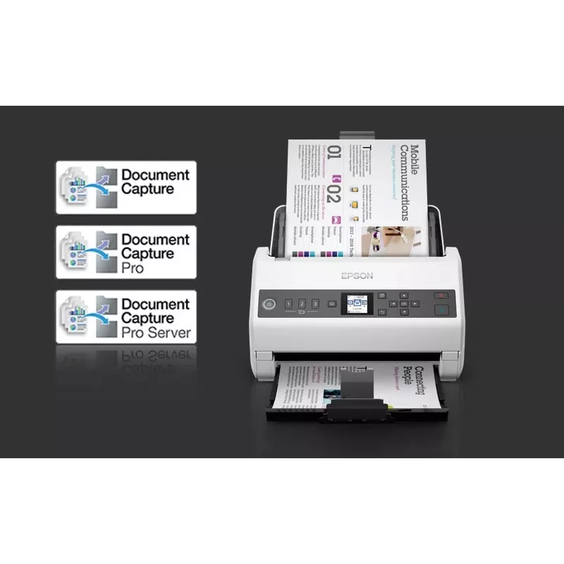 Epson DS-730N syöttöskanneri 600 x 600 DPI A4 musta, harmaa
