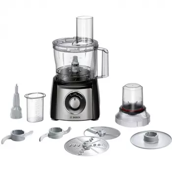 Bosch MCM3401M monitoimikone 800 W moottorilla ja 2,3 l kulholla, musta/ruostumaton teräs