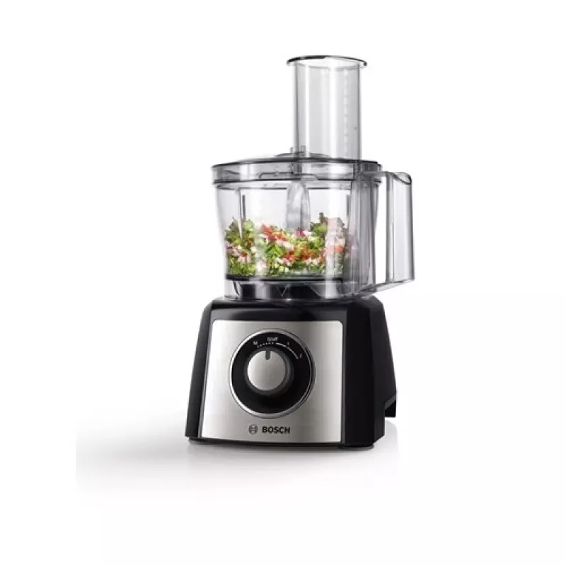Bosch MCM3401M monitoimikone 800 W moottorilla ja 2,3 l kulholla, musta/ruostumaton teräs