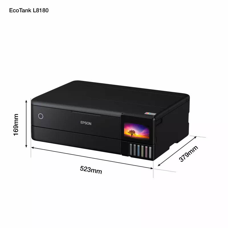 Monitoimi-mustesuihkutulostin Epson EcoTank L8180 — A3+, väri, 5760x1440 DPI, 32 ppm, duplex, Wi‑Fi, Ethernet