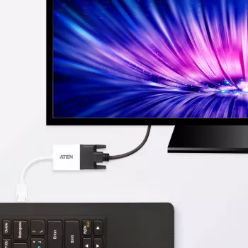 ATEN DisplayPort-DVI-muunnin, PC: jopa UXGA / HDTV: jopa 1080i,1080p