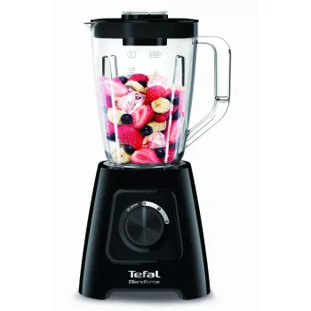 Tehosekoitin Tefal BL4208 — 600 W, 1,25 l muoviastia, 2 nopeutta, jään murskaus, musta