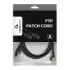 Gembird PP6-2M/BK Cat6 FTP -kytkentäkaapeli, 2 m, musta