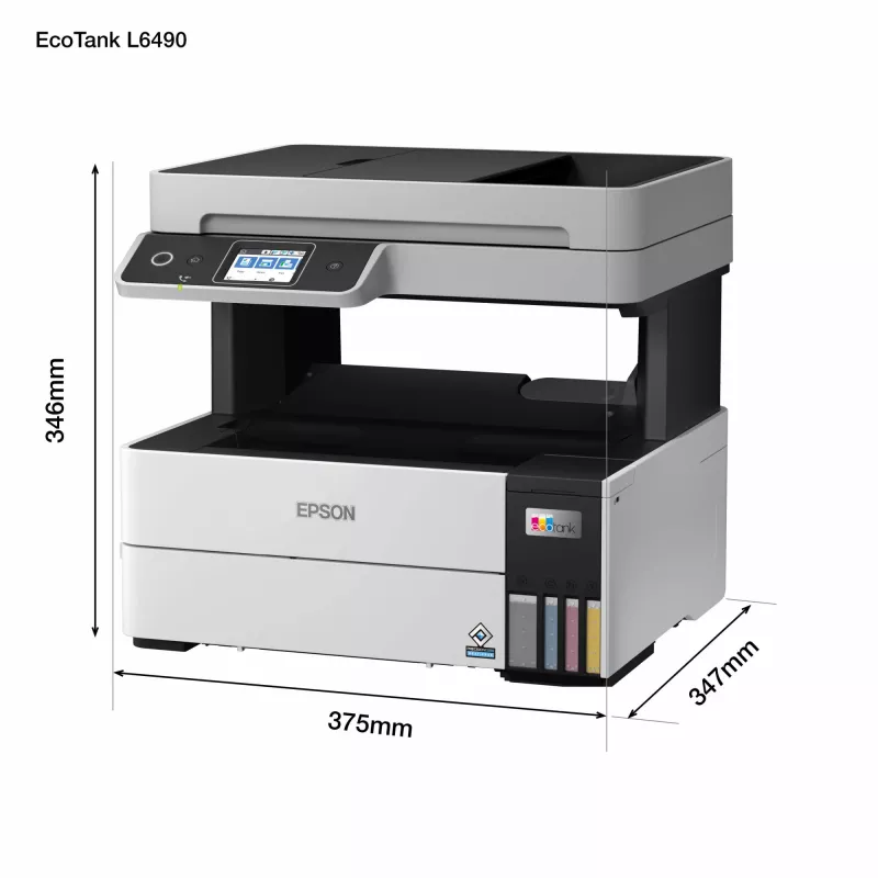 Monitoimitulostin Epson EcoTank L6490 — mustesuihku väri, 4800x1200 dpi, 37 ppm, A4 duplex, Wi‑Fi, Ethernet