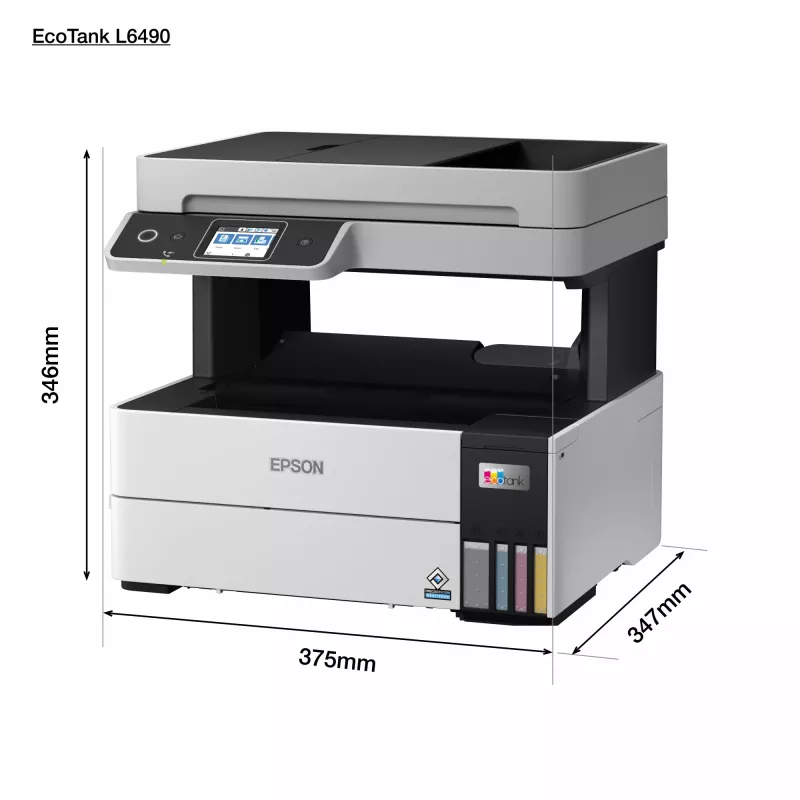 Monitoimitulostin Epson EcoTank L6490 — mustesuihku väri, 4800x1200 dpi, 37 ppm, A4 duplex, Wi‑Fi, Ethernet