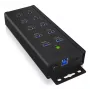 ICY BOX IB-HUB1703-QC3 USB 3.2 Gen 1 (3.1 Gen 1) Type-B 5000 Mbit/s musta