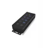 ICY BOX IB-HUB1703-QC3 USB 3.2 Gen 1 (3.1 Gen 1) Type-B 5000 Mbit/s musta
