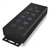 ICY BOX IB-HUB1703-QC3 USB 3.2 Gen 1 (3.1 Gen 1) Type-B 5000 Mbit/s musta