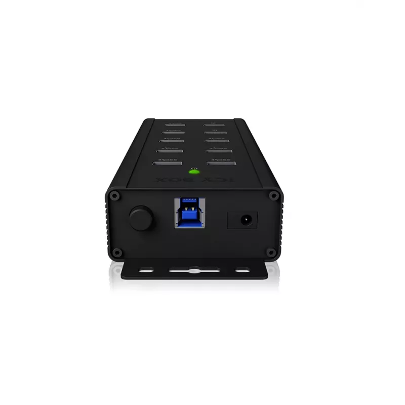 ICY BOX IB-HUB1703-QC3 USB 3.2 Gen 1 (3.1 Gen 1) Type-B 5000 Mbit/s musta
