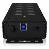 ICY BOX IB-HUB1703-QC3 USB 3.2 Gen 1 (3.1 Gen 1) Type-B 5000 Mbit/s musta