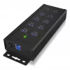ICY BOX IB-HUB1703-QC3 USB 3.2 Gen 1 (3.1 Gen 1) Type-B 5000 Mbit/s musta
