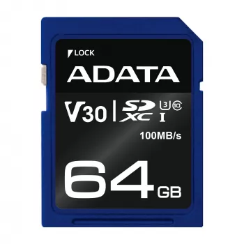 ADATA ASDX64GUI3V30S-R muistikortti 64 GB SDXC UHS-I luokka 10
