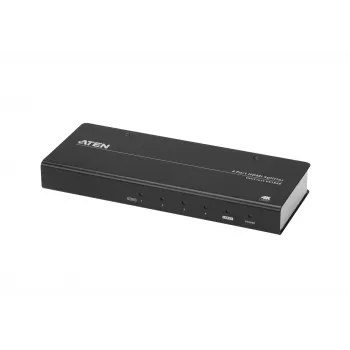 ATEN 4-porttinen True 4K at 60Hz (4:4:4), HDMI-jakaja, HDMI, 4x HDMI, 4096 x 2160 pikseliä, musta, metalli, 4K Ultra HD