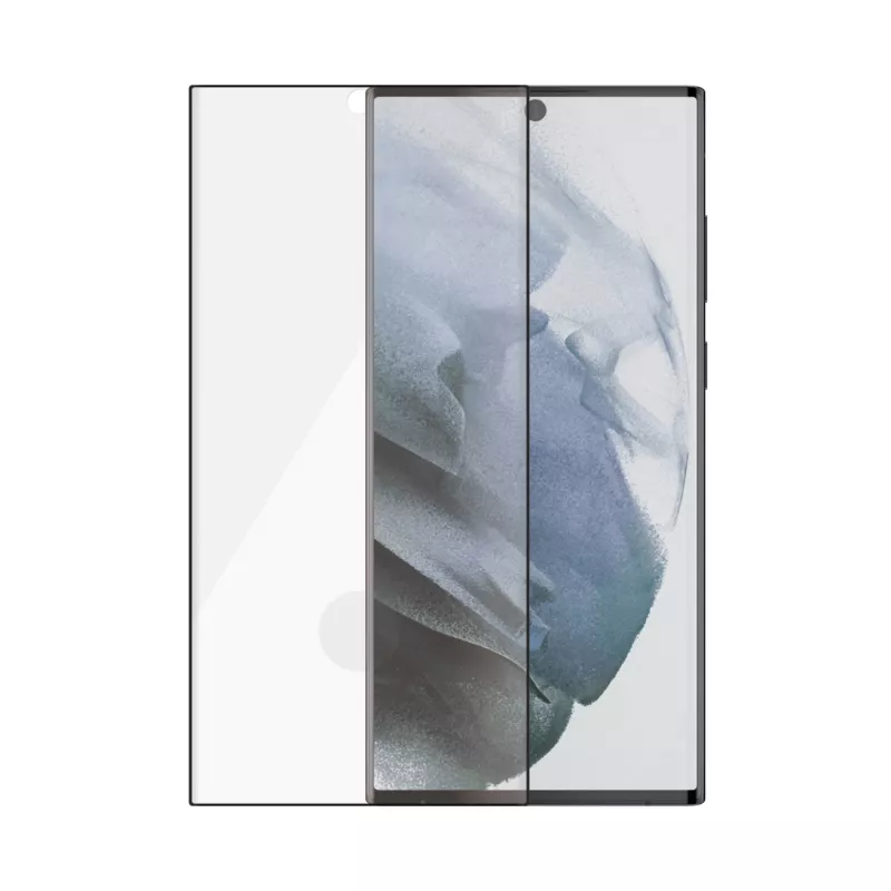PanzerGlass 7295 näytönsuoja Samsung Galaxy S22 Ultralle, karkaistu lasi, kotelon kanssa yhteensopiva, musta