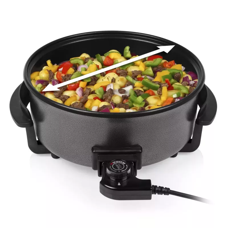 Monitoimipannu Tristar PZ-9135 XL pyöreä musta teräs 1500W