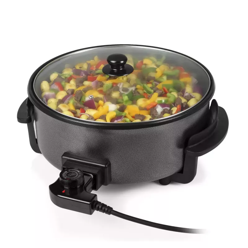 Monitoimipannu Tristar PZ-9135 XL pyöreä musta teräs 1500W
