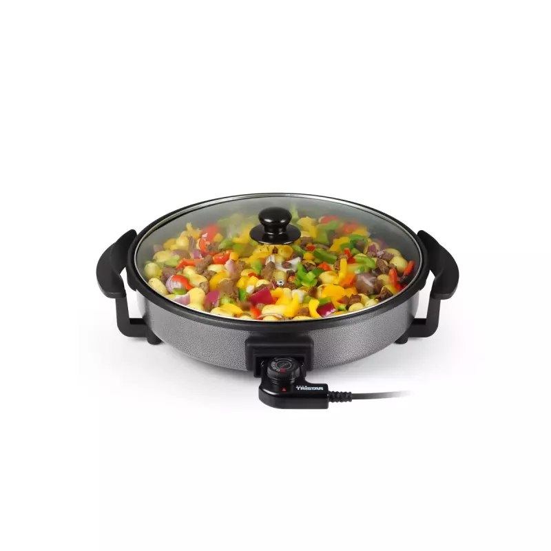 Grillipannu Tristar PZ-2964 monitoimi pyöreä musta 40 cm