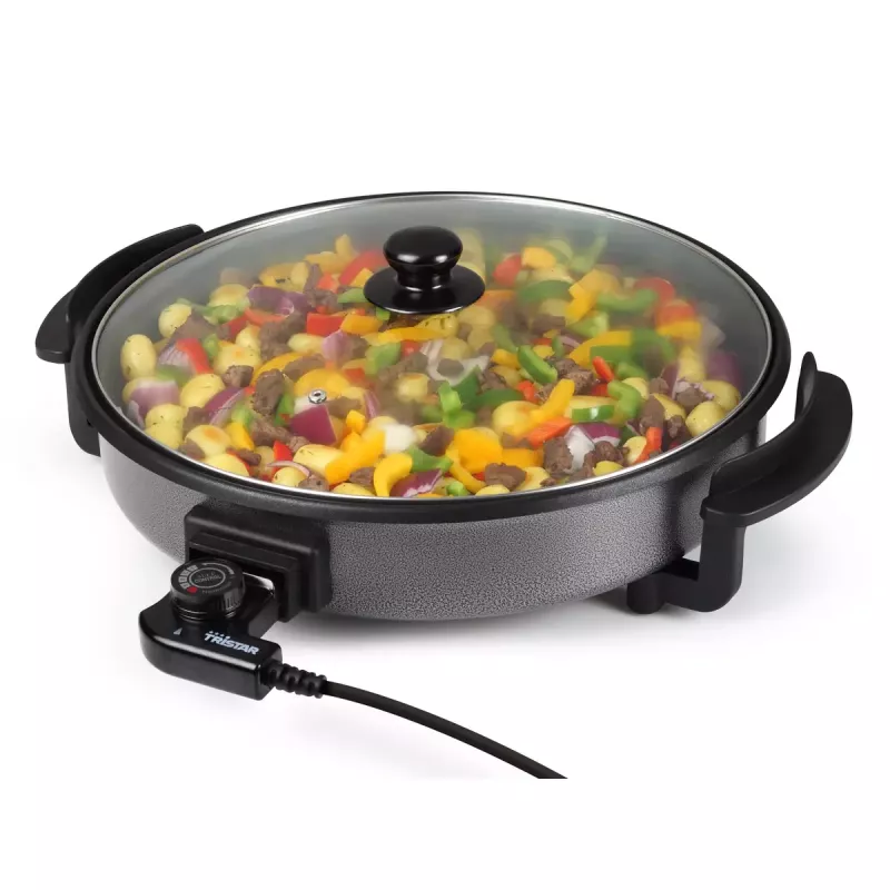 Grillipannu Tristar PZ-2964 monitoimi pyöreä musta 40 cm