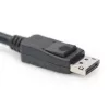 DIGITUS DisplayPort-liitäntäkaapeli, DP M/M, 3 m lukituksella, Ultra HD 8K, versio 1.3/1.4, musta