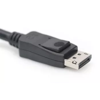 DIGITUS DisplayPort-liitäntäkaapeli, DP M/M, 3 m lukituksella, Ultra HD 8K, versio 1.3/1.4, musta