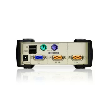 ATEN 2-porttinen USB - PS/2 VGA KVM-kytkin (KVM-kaapeli mukana), 2048 x 1536 pikseliä, QXGA, 0,72 W, vaaleanharmaa