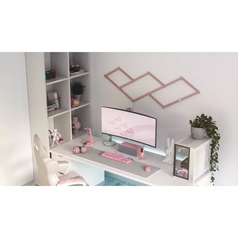 Nanoleaf Lines Skin NL59-0001PM-9PK, 60 astetta, vaaleanpunainen matta, 9 kpl