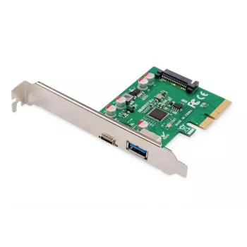 DIGITUS PCIe-kortti USB-C + USB-A, jopa 10 Gbit/s
