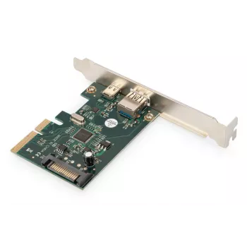 DIGITUS PCIe-kortti USB-C + USB-A, jopa 10 Gbit/s