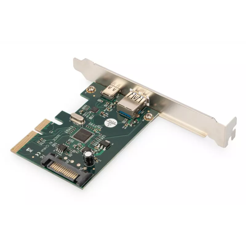 DIGITUS PCIe-kortti USB-C + USB-A, jopa 10 Gbit/s
