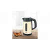 Sähköinen vedenkeitin Bosch TWK4P437 1,7 L, 2400 W, ruostumaton teräsrunko, langaton, beige/musta