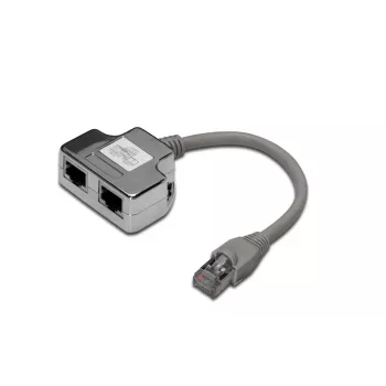 DIGITUS CAT 5e -verkkokaapeliadapteri 2x RJ45-liitäntä 1x RJ45-pistoke 0,19 m
