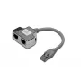 DIGITUS CAT 5e -verkkokaapeliadapteri 2x RJ45-liitäntä 1x RJ45-pistoke 0,19 m