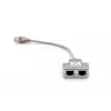 DIGITUS CAT 5e -verkkokaapeliadapteri 2x RJ45-liitäntä 1x RJ45-pistoke 0,19 m
