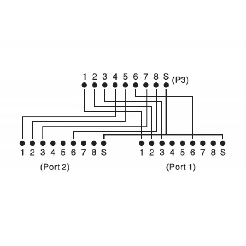 DIGITUS CAT 5e -verkkokaapeliadapteri 2x RJ45-liitäntä 1x RJ45-pistoke 0,19 m