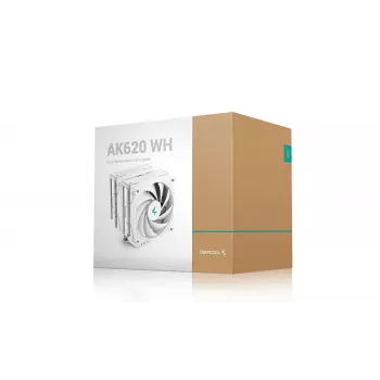 Ilmajäähdytin DeepCool AK620 WH 12 cm 500–1850 kierr./min valkoinen