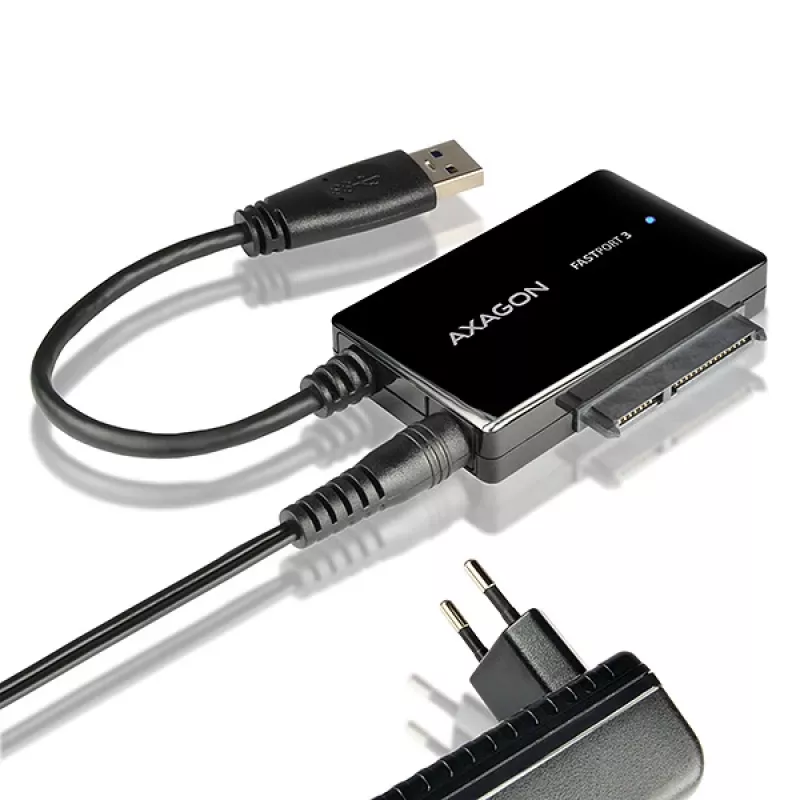 Axagon ADSA-FP3 USB 3.0 - SATA 6G -adapteri kaikkien SATA-kiintolevyjen ja -asemien liittämiseen