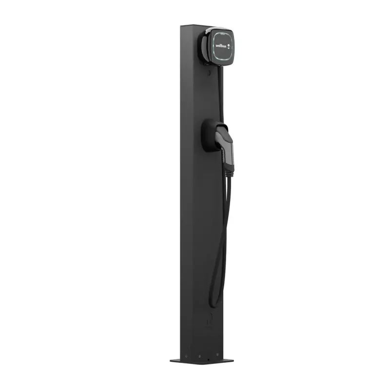 Wallbox-jalusta Wallbox Eiffel Basic Dual Pulsar-sarjalle, musta