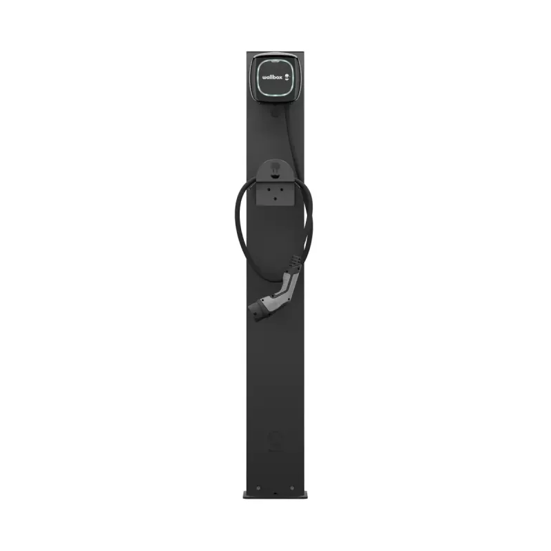 Wallbox-jalusta Wallbox Eiffel Basic Dual Pulsar-sarjalle, musta