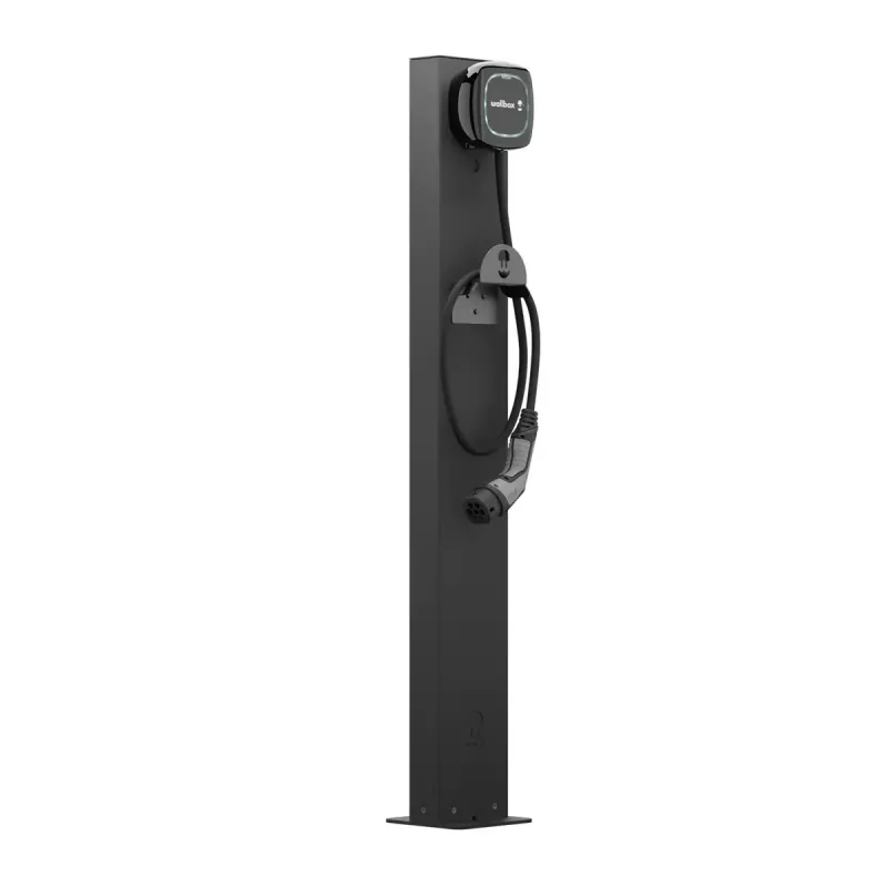 Wallbox-jalusta Wallbox Eiffel Basic Dual Pulsar-sarjalle, musta