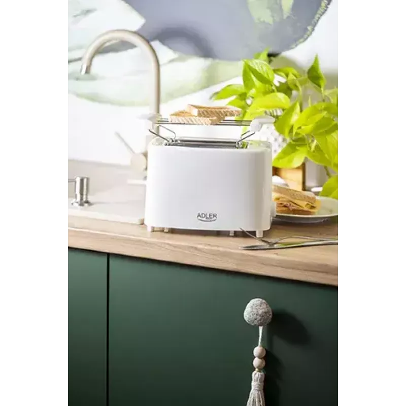 Leivänpaahdin Adler AD 3223 2 viipaletta 750 W valkoinen