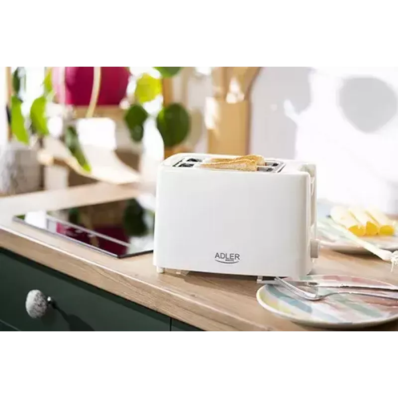 Leivänpaahdin Adler AD 3223 2 viipaletta 750 W valkoinen