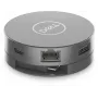 DELL 6-in-1 USB-C-moniporttisovitin - DA305, johdollinen, USB 3.2 Gen 2 (3.1 Gen 2) Type-C, 10,100,1000 Mbit/s, hopea, 3840 x 2160 pikseliä, Dell