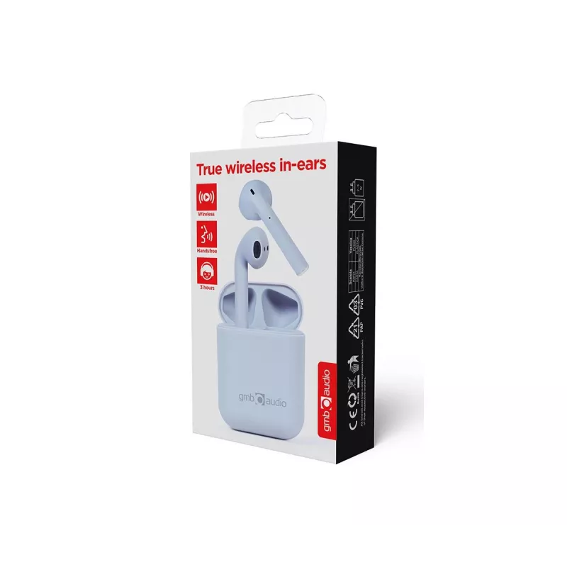 GEMBIRD langaton TWS in-ear-kuulokemikrofoni Seattle - stereo - Bluetooth - Misty Grey