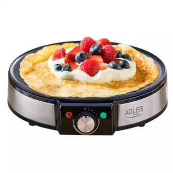 Crêpe-pannu Adler AD 3058 1600 W musta ruostumaton teräs