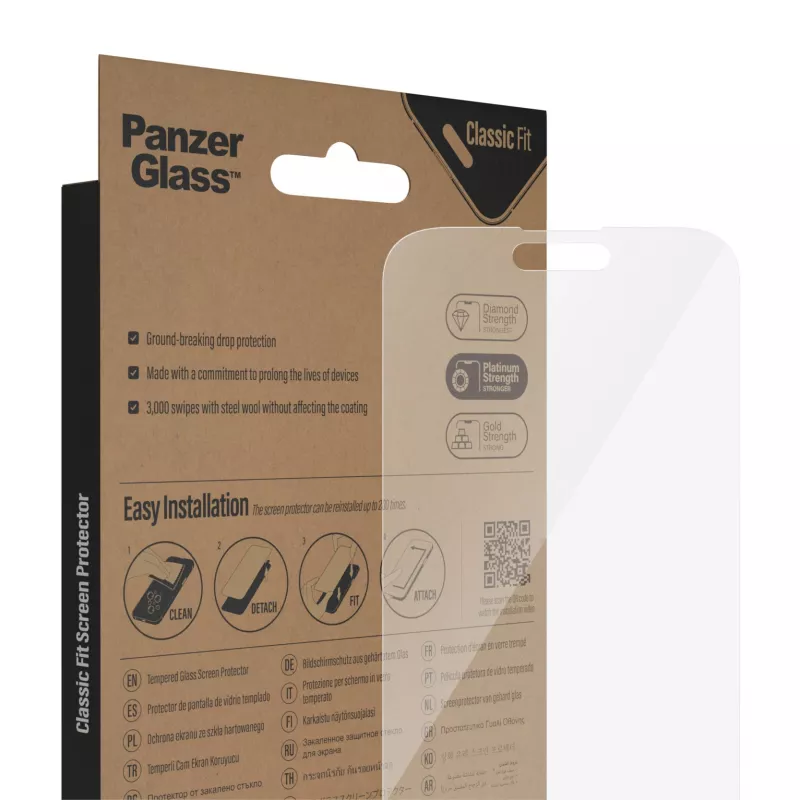 Näytönsuojus PanzerGlass Apple iPhone 14 Pro Max Classic Fit naarmun- ja iskunkestävä