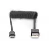 Digitus AK-300430-006-S USB 2.0 USB-A – USB-C kierrekaapeli, 1 m, 480 Mbit/s, 60 W PD, musta