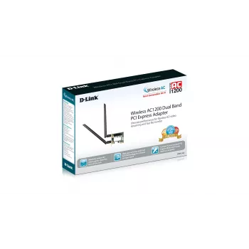 D-Link Wireless AC1200 DualBand PCIe -sovitin, sisäinen, langallinen, PCI Express, WLAN, Wi-Fi 4 (802.11n), 867 Mbit/s